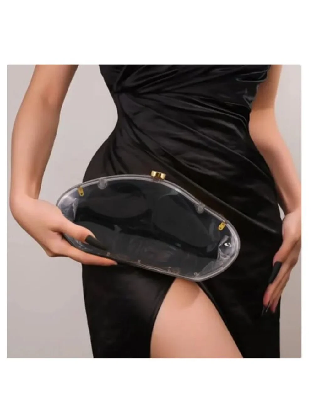 Acrylic Clutch Purse Evening Bag with Chain for Party Wedding Prom